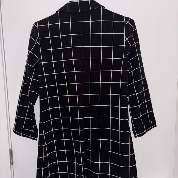 Fashion Nova Black and White Checkered Blazer - Picture 2 of 3